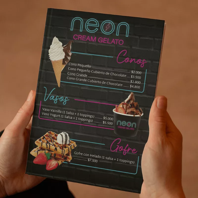 diseño y branding de menu